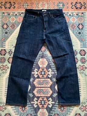 Uniqlo U Lemaire Men's Indigo Straight Selvedge Jeans 33